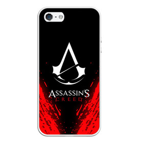 Чехол для iPhone 5/5S матовый с принтом ASSASSINS CREED , Силикон | Область печати: задняя сторона чехла, без боковых панелей | slayer | асасин | ассасин крид | ассассин | тамплиеры