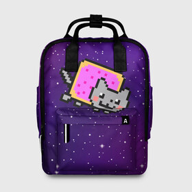 Женский рюкзак 3D с принтом Nyan Cat , 100% полиэстер | лямки с регулируемой длиной, сверху ручки, чтобы рюкзак нести как сумку. Основное отделение закрывается на молнию, как и внешний карман. Внутри два дополнительных кармана, один из которых закрывается на молнию. По бокам два дополнительных кармашка, куда поместится маленькая бутылочка
 | cat | meme | nyan cat | space | youtube | животное | звезды | интернет | космос | кошка | мем | прикол | радуга | юмор | ютуб