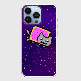Чехол для iPhone 13 Pro с принтом Nyan Cat ,  |  | cat | meme | nyan cat | space | youtube | животное | звезды | интернет | космос | кошка | мем | прикол | радуга | юмор | ютуб