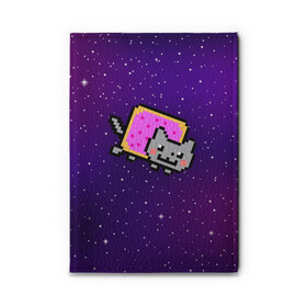 Обложка для автодокументов с принтом Nyan Cat , натуральная кожа |  размер 19,9*13 см; внутри 4 больших “конверта” для документов и один маленький отдел — туда идеально встанут права | cat | meme | nyan cat | space | youtube | животное | звезды | интернет | космос | кошка | мем | прикол | радуга | юмор | ютуб