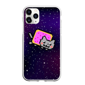 Чехол для iPhone 11 Pro матовый с принтом Nyan Cat , Силикон |  | cat | meme | nyan cat | space | youtube | животное | звезды | интернет | космос | кошка | мем | прикол | радуга | юмор | ютуб