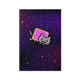 Обложка для паспорта матовая кожа с принтом Nyan Cat , натуральная матовая кожа | размер 19,3 х 13,7 см; прозрачные пластиковые крепления | Тематика изображения на принте: cat | meme | nyan cat | space | youtube | животное | звезды | интернет | космос | кошка | мем | прикол | радуга | юмор | ютуб