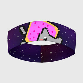 Повязка на голову 3D с принтом Nyan Cat ,  |  | Тематика изображения на принте: cat | meme | nyan cat | space | youtube | животное | звезды | интернет | космос | кошка | мем | прикол | радуга | юмор | ютуб