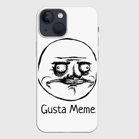Чехол для iPhone 13 mini с принтом Gusta Meme ,  |  | gusta memes. meme. мемы | me | густа мем. смешные ли | ми | мне | нравится