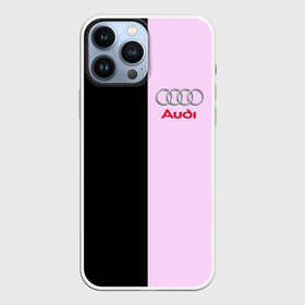 Чехол для iPhone 13 Pro Max с принтом AUDI PINK | АУДИ ,  |  | audi | auto | perfomance | rs | sport | авто | автомобиль | автомобильные | ауди | бренд | марка | машины | перфоманс | рс | спорт