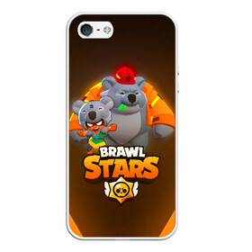 Чехол для iPhone 5/5S матовый с принтом BRAWL STARS COALA NITA , Силикон | Область печати: задняя сторона чехла, без боковых панелей | 