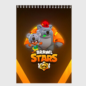 Скетчбук с принтом BRAWL STARS COALA NITA , 100% бумага
 | 48 листов, плотность листов — 100 г/м2, плотность картонной обложки — 250 г/м2. Листы скреплены сверху удобной пружинной спиралью | 