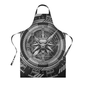 Фартук 3D с принтом Ведьмак  , 100% полиэстер | общий размер — 65 х 85 см, ширина нагрудника — 26 см, горловина — 53 см, длина завязок — 54 см, общий обхват в поясе — 173 см. Принт на завязках и на горловине наносится с двух сторон, на основной части фартука — только с внешней стороны | cd projekt | geralt | of rivia | rpg | wild hunt | арбалет | ведьмак 3 | генри кавилл | геральт | дикая | магия | охота | сказка | сфера | фэнтези | цири