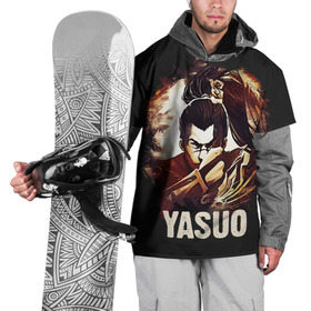 Накидка на куртку 3D с принтом Yasuo , 100% полиэстер |  | jinx | kda | league | lol | moba | pentakill | riot | rise | rus | skins | варвик | варус | воин | легенд | лига | лол | маг | стрелок | танк | чемпион