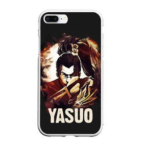 Чехол для iPhone 7Plus/8 Plus матовый с принтом Yasuo , Силикон | Область печати: задняя сторона чехла, без боковых панелей | jinx | kda | league | lol | moba | pentakill | riot | rise | rus | skins | варвик | варус | воин | легенд | лига | лол | маг | стрелок | танк | чемпион