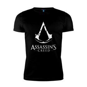 Мужская футболка премиум с принтом Assassins Creed , 92% хлопок, 8% лайкра | приталенный силуэт, круглый вырез ворота, длина до линии бедра, короткий рукав | Тематика изображения на принте: mmorpg | rogue | асасин | асассин | ассасин крид | ассассин