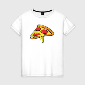 Женская футболка хлопок с принтом Пицца Пицца Пицца !!!! Pizza , 100% хлопок | прямой крой, круглый вырез горловины, длина до линии бедер, слегка спущенное плечо | pizza | для девушек | для парней | еда | италия | итальянская еда | колбаса | пицца | пицца с салями | пицца с сыром | подарок | с намеком | салями | сыр | тесто