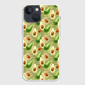 Чехол для iPhone 13 mini с принтом Веган Авокадо узор ,  |  | avocado | based | food | plant | vegan | vegetable | авокадо | веган | диета | для девочек | для фитнеса | женская | зож | кето | кето диета | купить | мужская | растения | с авокадо | с надписью | с принтом | фитнес