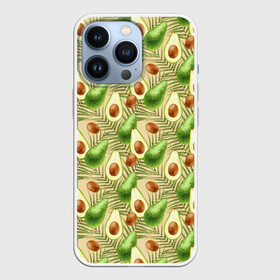 Чехол для iPhone 13 Pro с принтом Веган Авокадо узор ,  |  | Тематика изображения на принте: avocado | based | food | plant | vegan | vegetable | авокадо | веган | диета | для девочек | для фитнеса | женская | зож | кето | кето диета | купить | мужская | растения | с авокадо | с надписью | с принтом | фитнес