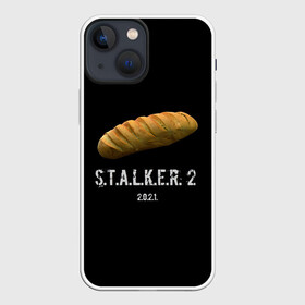 Чехол для iPhone 13 mini с принтом STALKER 2 Батон ,  |  | Тематика изображения на принте: mem | metro | stalker | stalker 2 | еда | игра | из игры | мем | метро 2033 | прикол | сталкер | сталкер 2 | сталкер батон | хлеб | юмор