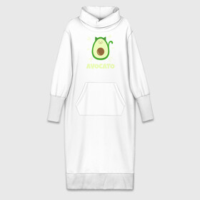 Платье удлиненное хлопок с принтом Авокато ,  |  | avocado | based | food | plant | vegan | vegetable | авокадо | авокато | веган | диета | для девочек | для фитнеса | женская | зож | кето | кето диета | купить | мужская | с авокадо | с надписью | с принтом | фитнес