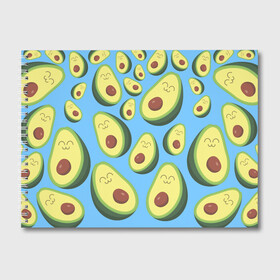 Альбом для рисования с принтом Авокадо паттерн , 100% бумага
 | матовая бумага, плотность 200 мг. | Тематика изображения на принте: avocado | vegan | vegetarian | авокадо | веган | вегетарианство