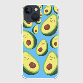 Чехол для iPhone 13 mini с принтом Авокадо паттерн ,  |  | avocado | vegan | vegetarian | авокадо | веган | вегетарианство