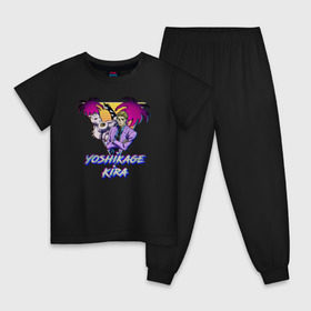 Детская пижама хлопок с принтом Кира Йошикаге и Killer Queen , 100% хлопок |  брюки и футболка прямого кроя, без карманов, на брюках мягкая резинка на поясе и по низу штанин
 | Тематика изображения на принте: 