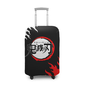 Чехол для чемодана 3D с принтом Kimetsu no Yaiba разрыв , 86% полиэфир, 14% спандекс | двустороннее нанесение принта, прорези для ручек и колес | demon slayer | demon slayer: kimetsu no yaiba | kimetsu | kimetsu no yaiba | nezuko | slayer | tanjiro | клинок рассекающий демонов | незуко | танджиро | шинобу кочо