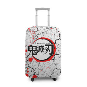 Чехол для чемодана 3D с принтом KIMETSU NO YAIBA , 86% полиэфир, 14% спандекс | двустороннее нанесение принта, прорези для ручек и колес | demon slayer | demon slayer: kimetsu no yaiba | kimetsu | kimetsu no yaiba | nezuko | slayer | tanjiro | клинок рассекающий демонов | незуко | танджиро | шинобу кочо