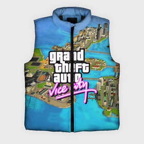 Мужской жилет утепленный 3D с принтом GRAND THEFT AUTO:VICE CITY ,  |  | grand theft auto 2 | grand theft auto 3 | grand theft auto v | grand theft auto: san andreas | grand theft auto: vice city | gta 5 | gta online | gta v | город | игры