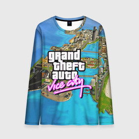 Мужской лонгслив 3D с принтом GRAND THEFT AUTO:VICE CITY , 100% полиэстер | длинные рукава, круглый вырез горловины, полуприлегающий силуэт | Тематика изображения на принте: grand theft auto 2 | grand theft auto 3 | grand theft auto v | grand theft auto: san andreas | grand theft auto: vice city | gta 5 | gta online | gta v | город | игры