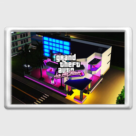 Магнит 45*70 с принтом GTA:VICE CITY , Пластик | Размер: 78*52 мм; Размер печати: 70*45 | Тематика изображения на принте: gr | grand theft auto 2 | grand theft auto 3 | grand theft auto v | grand theft auto: san andreas | grand theft auto: vice city | gta 5 | gta online | gta v | город | игры