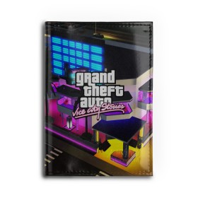 Обложка для автодокументов с принтом GTA:VICE CITY , натуральная кожа |  размер 19,9*13 см; внутри 4 больших “конверта” для документов и один маленький отдел — туда идеально встанут права | gr | grand theft auto 2 | grand theft auto 3 | grand theft auto v | grand theft auto: san andreas | grand theft auto: vice city | gta 5 | gta online | gta v | город | игры