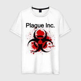 Мужская футболка хлопок с принтом Plague Inc , 100% хлопок | прямой крой, круглый вырез горловины, длина до линии бедер, слегка спущенное плечо. | inc | ndemic creations | plague | plague inc | биологический симулятор | игра | чума | чума инкорпорейтед