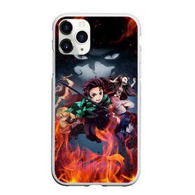 Чехол для iPhone 11 Pro Max матовый с принтом KIMETSU NO YAIBA , Силикон |  | demon slayer | demon slayer: kimetsu no yaiba | kimetsu | kimetsu no yaiba | nezuko | slayer | tanjiro | клинок рассекающий демонов | незуко | танджиро | шинобу кочо