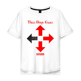 Мужская футболка хлопок Oversize с принтом Three Days Grace , 100% хлопок | свободный крой, круглый ворот, “спинка” длиннее передней части | three days grace