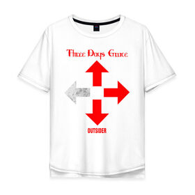 Мужская футболка хлопок Oversize с принтом Three Days Grace , 100% хлопок | свободный крой, круглый ворот, “спинка” длиннее передней части | three days grace