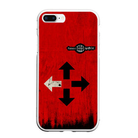 Чехол для iPhone 7Plus/8 Plus матовый с принтом THREE DAYS GRACE RED , Силикон | Область печати: задняя сторона чехла, без боковых панелей | rock | музыка | рок