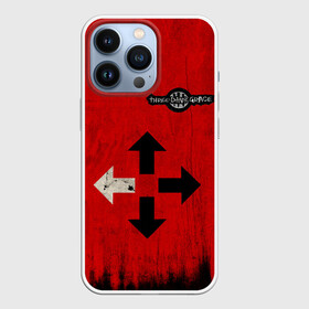 Чехол для iPhone 13 Pro с принтом THREE DAYS GRACE RED ,  |  | Тематика изображения на принте: rock | музыка | рок