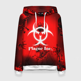 Женская толстовка 3D с принтом PLAGUE INC. , 100% полиэстер  | двухслойный капюшон со шнурком для регулировки, мягкие манжеты на рукавах и по низу толстовки, спереди карман-кенгуру с мягким внутренним слоем. | molecule | plague inc | абстракция | бактерии | вирус | клетки | медицина | микробы | молекулы | наука | нейрон | нейроны | планета | текстура | текстуры | формула