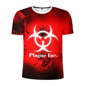 Мужская футболка 3D спортивная с принтом PLAGUE INC. , 100% полиэстер с улучшенными характеристиками | приталенный силуэт, круглая горловина, широкие плечи, сужается к линии бедра | Тематика изображения на принте: molecule | plague inc | абстракция | бактерии | вирус | клетки | медицина | микробы | молекулы | наука | нейрон | нейроны | планета | текстура | текстуры | формула