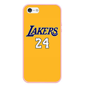 Чехол для iPhone 5/5S матовый с принтом Kobe Bryant , Силикон | Область печати: задняя сторона чехла, без боковых панелей | kobe bryants | lakers | lakers 24 | los angeles lakers | коби брайант