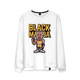 Мужской свитшот хлопок с принтом Kobe - Black Mamba , 100% хлопок |  | basketball | black | bryant | game | james | kobe | kobebryant | lakers | lebron | los angeles | mamba | nba | rip | slam dunk | баскетбол | баскетболист | брайант | браянт | джеймс | игрок | коби | леброн | лейкерс | лос анджеле