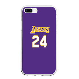 Чехол для iPhone 7Plus/8 Plus матовый с принтом Los Angeles Lakers Kobe Brya , Силикон | Область печати: задняя сторона чехла, без боковых панелей | basketball | espn | kobe | kobe bryant | kobe bryant death | kobe bryant tribute | lakers | los angeles lakers | nba