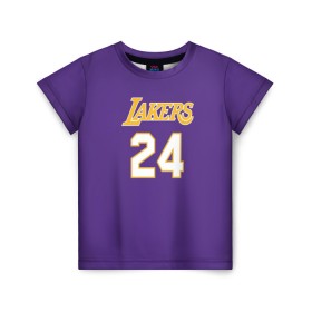 Детская футболка 3D с принтом Los Angeles Lakers / Kobe Brya , 100% гипоаллергенный полиэфир | прямой крой, круглый вырез горловины, длина до линии бедер, чуть спущенное плечо, ткань немного тянется | basketball | espn | kobe | kobe bryant | kobe bryant death | kobe bryant tribute | lakers | los angeles lakers | nba