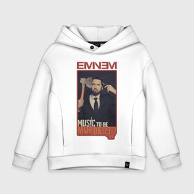 Детское худи Oversize хлопок с принтом Eminem. MTBMB , френч-терри — 70% хлопок, 30% полиэстер. Мягкий теплый начес внутри —100% хлопок | боковые карманы, эластичные манжеты и нижняя кромка, капюшон на магнитной кнопке | album | eminem | marshall | music | music to be murdered by | rap | альбом | эминем