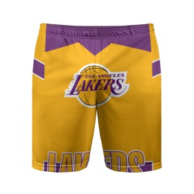 Мужские шорты спортивные с принтом Los Angeles Lakers ,  |  | angeles | bryant | kobe | lakers | los | баскетбольный | клуб