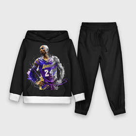 Детский костюм 3D (с толстовкой) с принтом Kobe Bryant ,  |  | 08 | 24 | 8 | angeles | basketball | bryant | gigi | goat | kobe | lakers | legend | los | mamba | rip | sport | баскетбол | брайант | коби | легенда | мамба | роспись | спорт