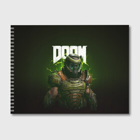 Альбом для рисования с принтом Doom Eternal , 100% бумага
 | матовая бумага, плотность 200 мг. | Тематика изображения на принте: doom | doom 2016 | doom 2020 | doom eternal | doomguy | дум | дум 2020 | дум вечен | дум етернал | дум этернал | думгай