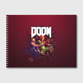 Альбом для рисования с принтом Doom , 100% бумага
 | матовая бумага, плотность 200 мг. | doom | doom 2016 | doom 2020 | doom eternal | doom slayer | doomguy | doomslayer | дум | дум 2020 | дум вечен | дум етернал | дум этернал | думгай
