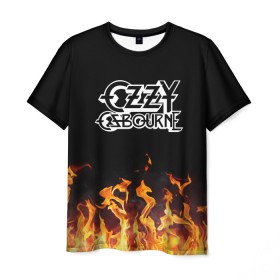 Мужская футболка 3D с принтом Ozzy Osbourne , 100% полиэфир | прямой крой, круглый вырез горловины, длина до линии бедер | Тематика изображения на принте: music | ozzy | ozzy osbourne | rock | музыка | оззи | оззи осборн | ози | осборн | рок