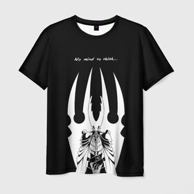 Мужская футболка 3D с принтом Hollow Knight , 100% полиэфир | прямой крой, круглый вырез горловины, длина до линии бедер | grimm | hallounest | heart of nightmare | hollow knight | hornet | knight | quirrell | silksong | гримм | квиррел | рыцарь | халлоунест | холлоу найт | хорнет