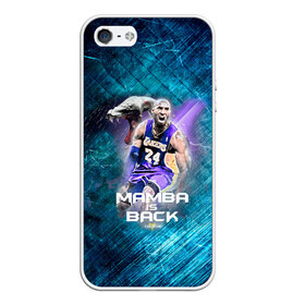 Чехол для iPhone 5/5S матовый с принтом Kobe Bryant , Силикон | Область печати: задняя сторона чехла, без боковых панелей | angeles | bryant | kobe | lakers | los | nba | баскетбольный | клуб