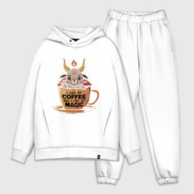 Мужской костюм хлопок OVERSIZE с принтом Magic Coffee ,  |  | coffee | evil | magic | prints | зло | картинки | кофе | магия | майки | мем | мода | прикол | принты | стиль | тренд | футболки | яркие | яркость